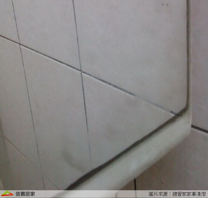 鏡子常出現像這樣難清潔的水垢，總讓人傷腦筋。