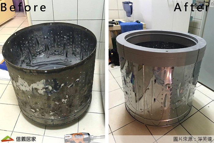 大多數人都習慣用小蘇打清潔自行清潔，但肉眼難看到的髒污還是需要專業維修人員拆裝後清潔，建議每年進行深度洗衣機清潔，確保家中０死角抗敏！