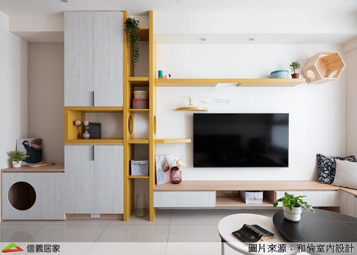 系統櫃結合貓跳台，貓皇貓奴都滿意！