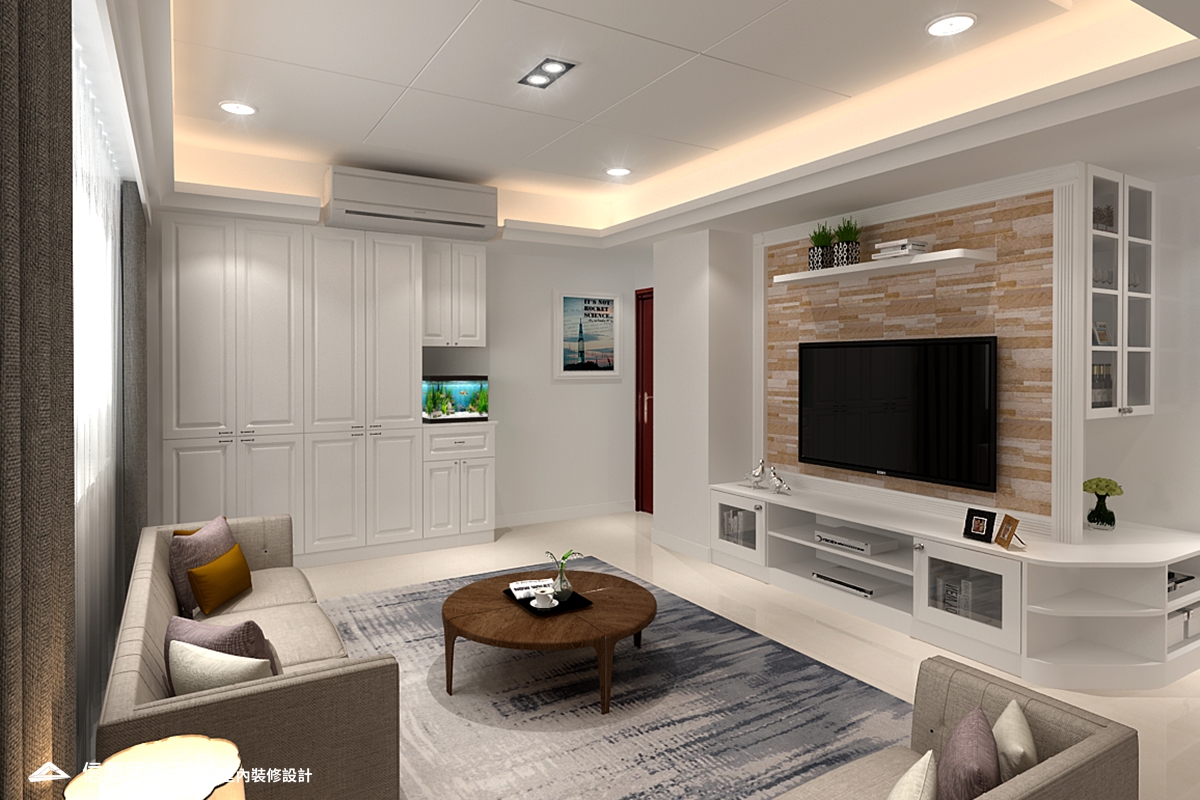 柔和線條 打造25坪美式輕鄉村宅