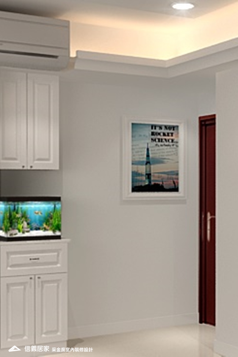 白色玄關室內裝潢設計，包括收納櫃裝潢圖片