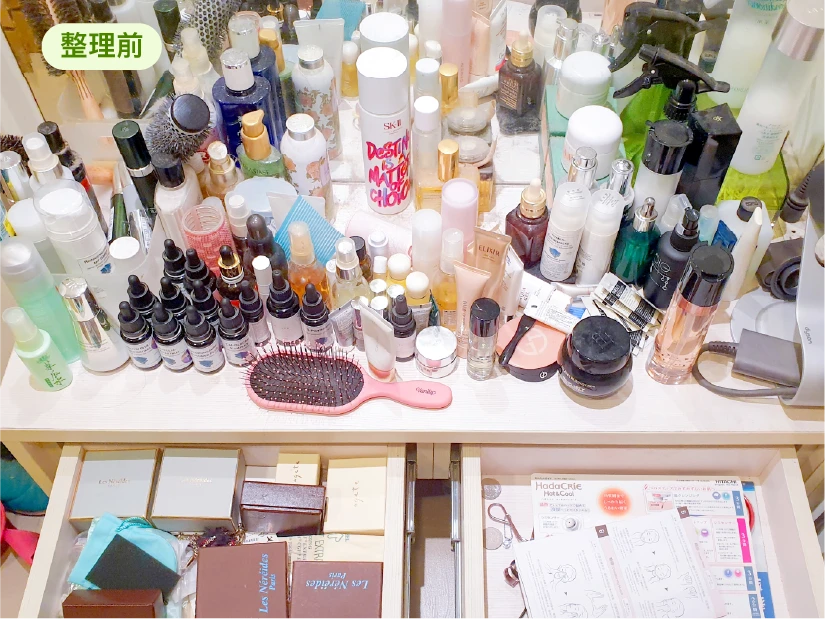 梳妝台整理收納案例-梳妝台整理前