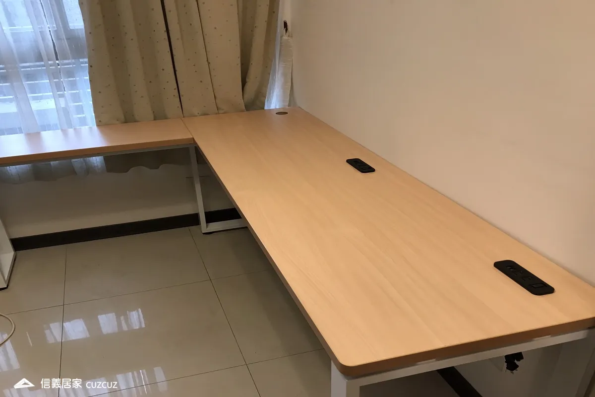 大型L型書桌2人桌