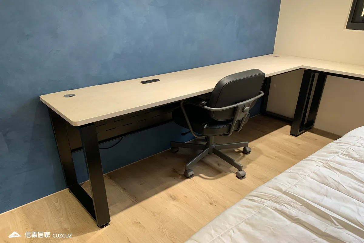 工業風L型書桌