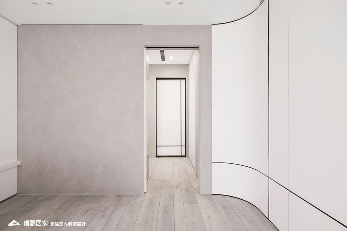 主臥-6-大理石 大板磚 烤漆 藝術漆 鍍鈦飾條 明鏡