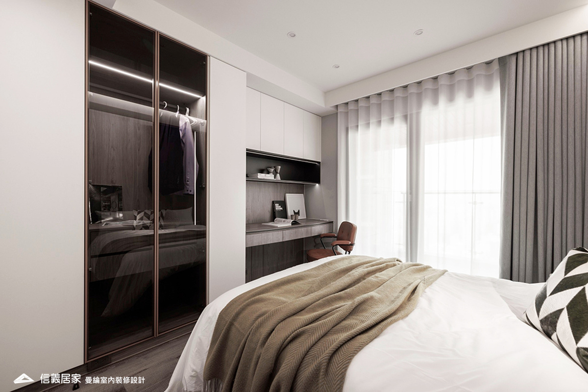 小兒子房-2-大理石 大板磚 烤漆 藝術漆 鍍鈦飾條 明鏡