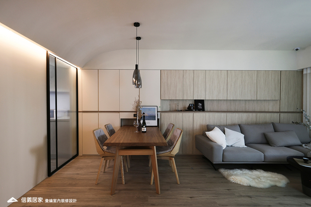 客廳-4貓洞 藝術漆 烤漆玻璃 壁燈 進口五金把手 花磚