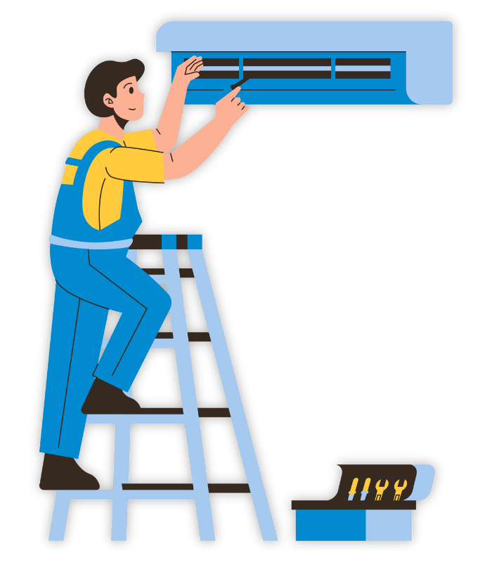冷氣清潔服務情境圖
