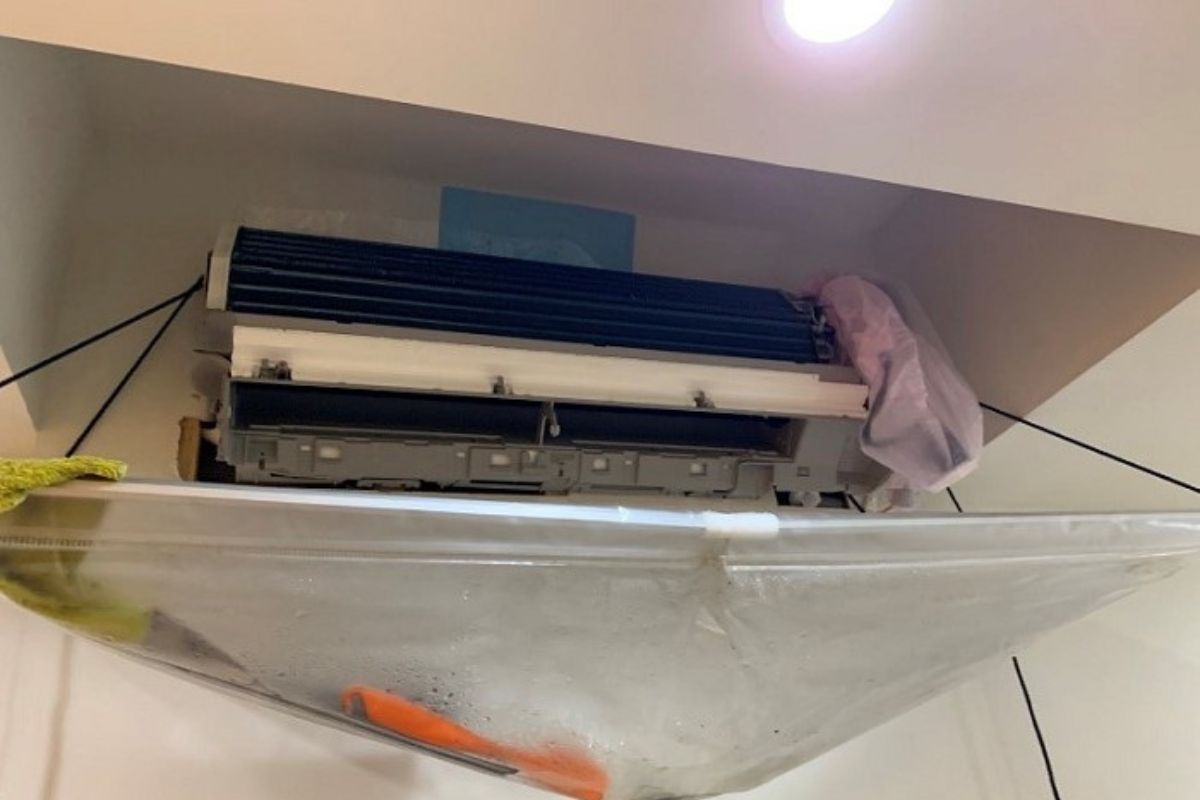 沖洗冷氣散熱片風扇