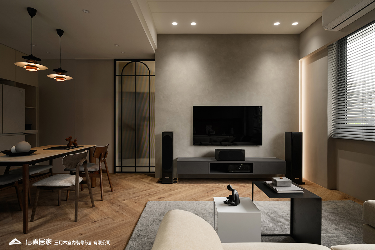 智能透天宅_客廳5_智能燈光 電動窗簾