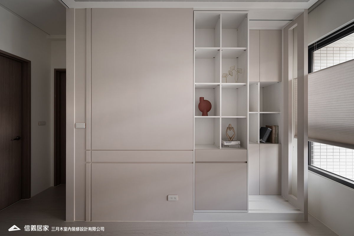 粉紅泡泡屋_書房1_雙層推拉書櫃 儲藏室