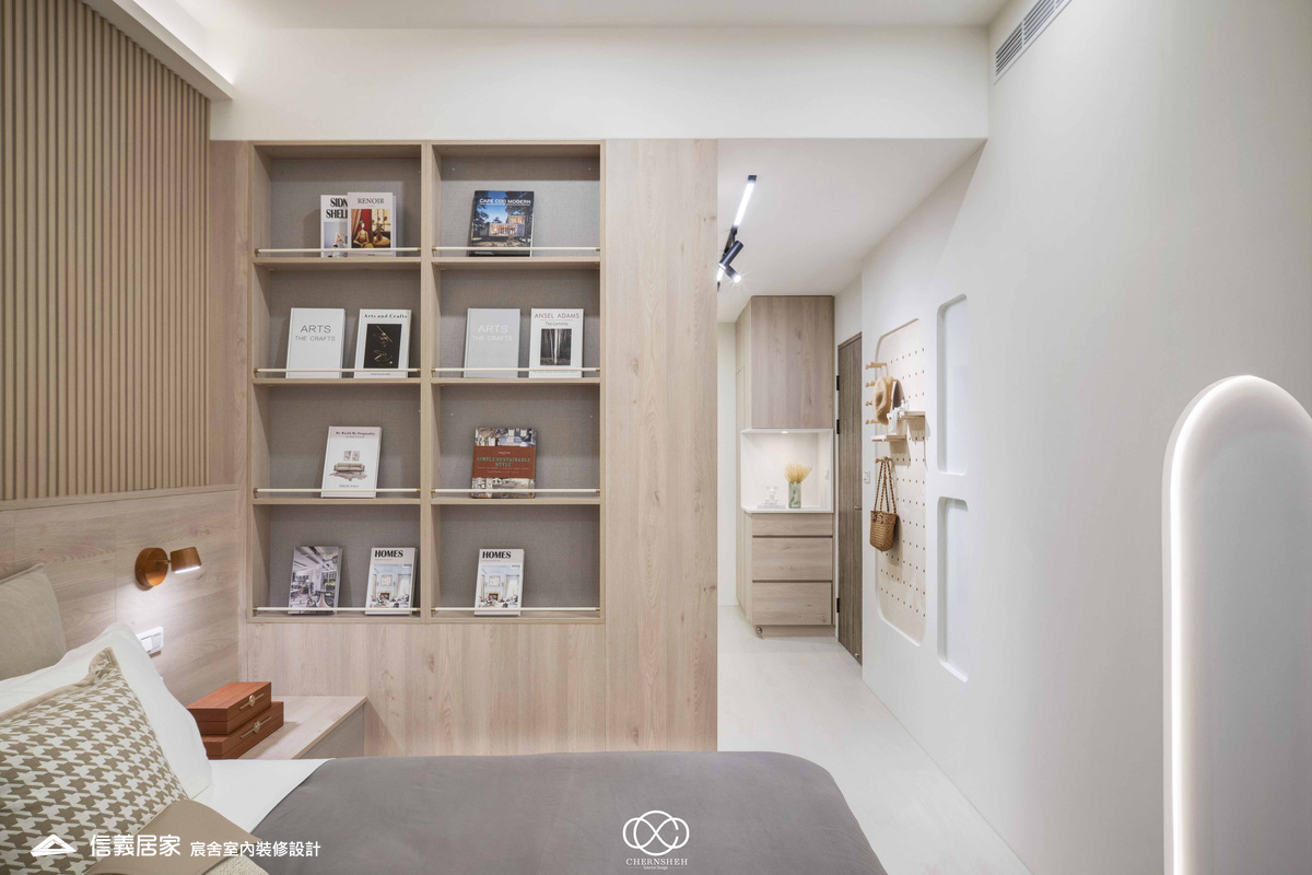 11.臥室_系統櫃_六角地磚_洞洞板_藝術漆_現代風