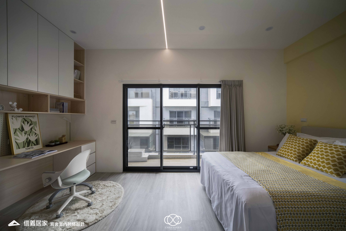 18.臥室_系統櫃_六角地磚_洞洞板_藝術漆_現代風