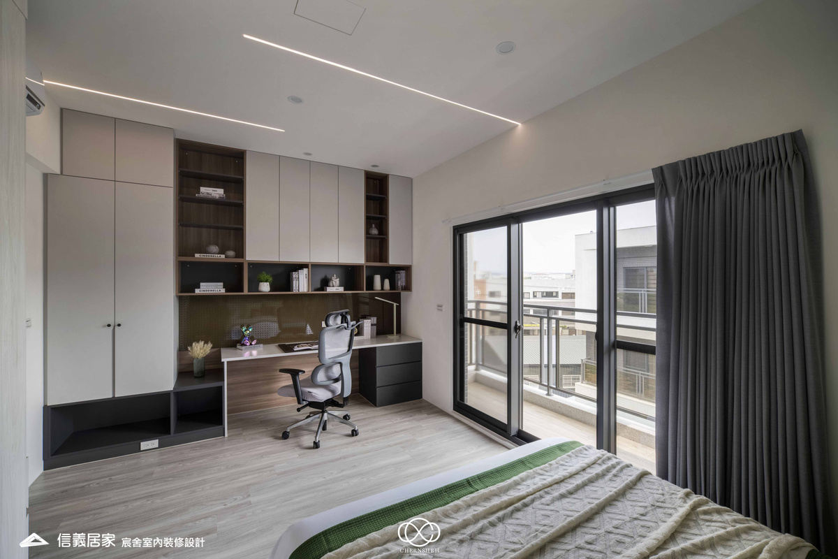 19.臥室_系統櫃_六角地磚_洞洞板_藝術漆_現代風