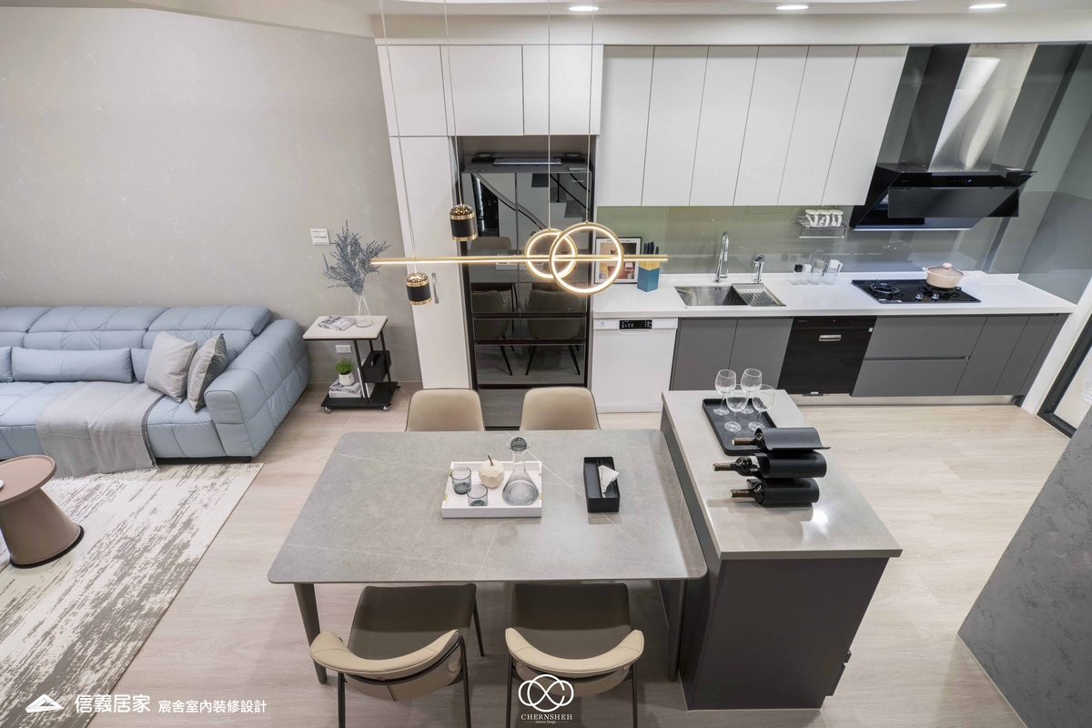 9.廚房_系統櫃_六角地磚_洞洞板_藝術漆_現代風