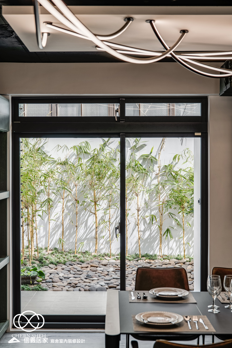 20.客廳_廚房_中島_特殊塗料_系統櫃_電器櫃_鐵件_綠色_黑白_翻新