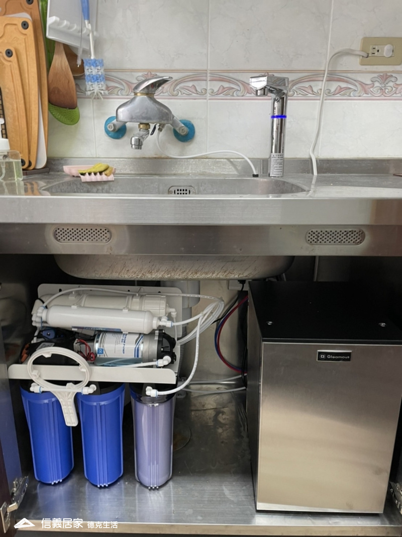 K800H雙溫冷熱觸控式皆煮沸廚下型搭配公規5道式RO逆滲透(含壓力桶)