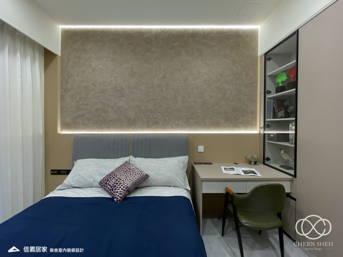 20.臥室_系統櫃_米色_特殊漆_輕奢風
