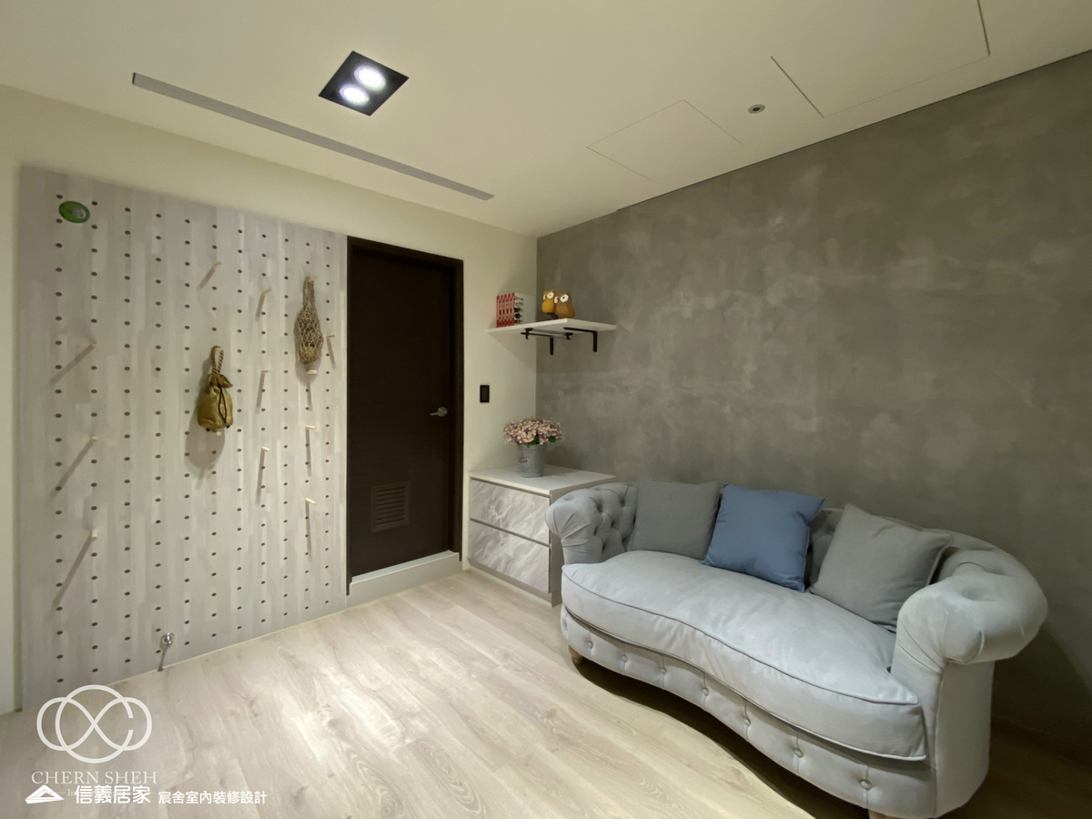 25.臥室_大理石_系統櫃_灰色_黑色_特殊漆_洞洞板_輕奢風