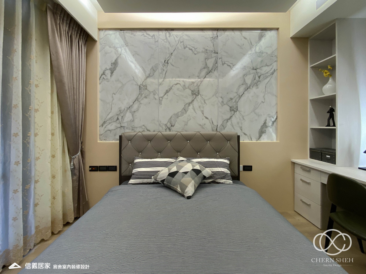 30.臥室_大理石_系統櫃_灰色_黑色_特殊漆_輕奢風