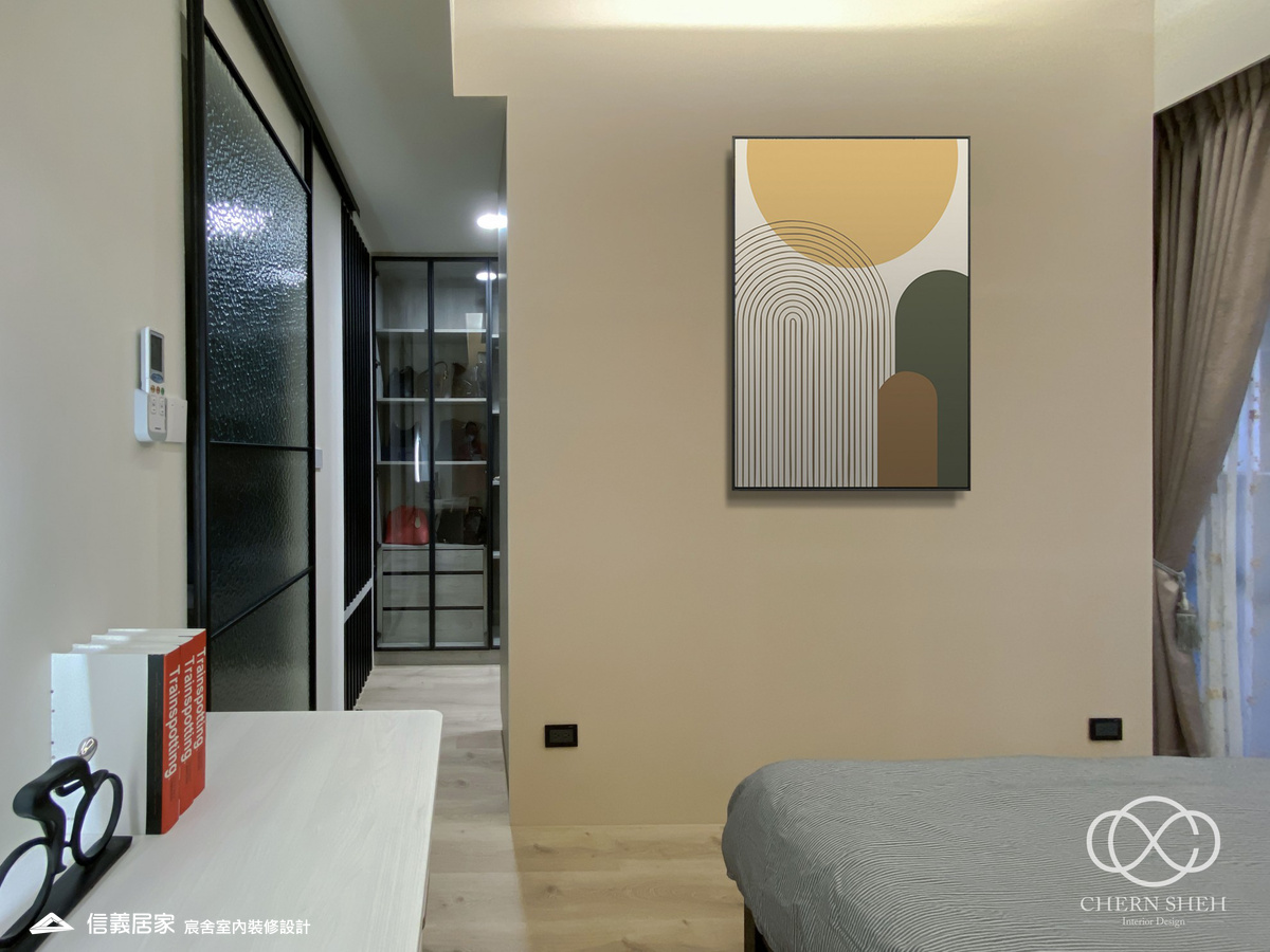 33.臥室_大理石_系統櫃_灰色_黑色_特殊漆_輕奢風