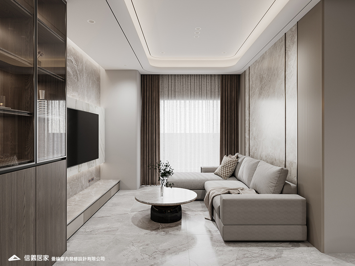 客廳-4-退休宅 輕奢風 大板磚 訂製宅 無障礙空間