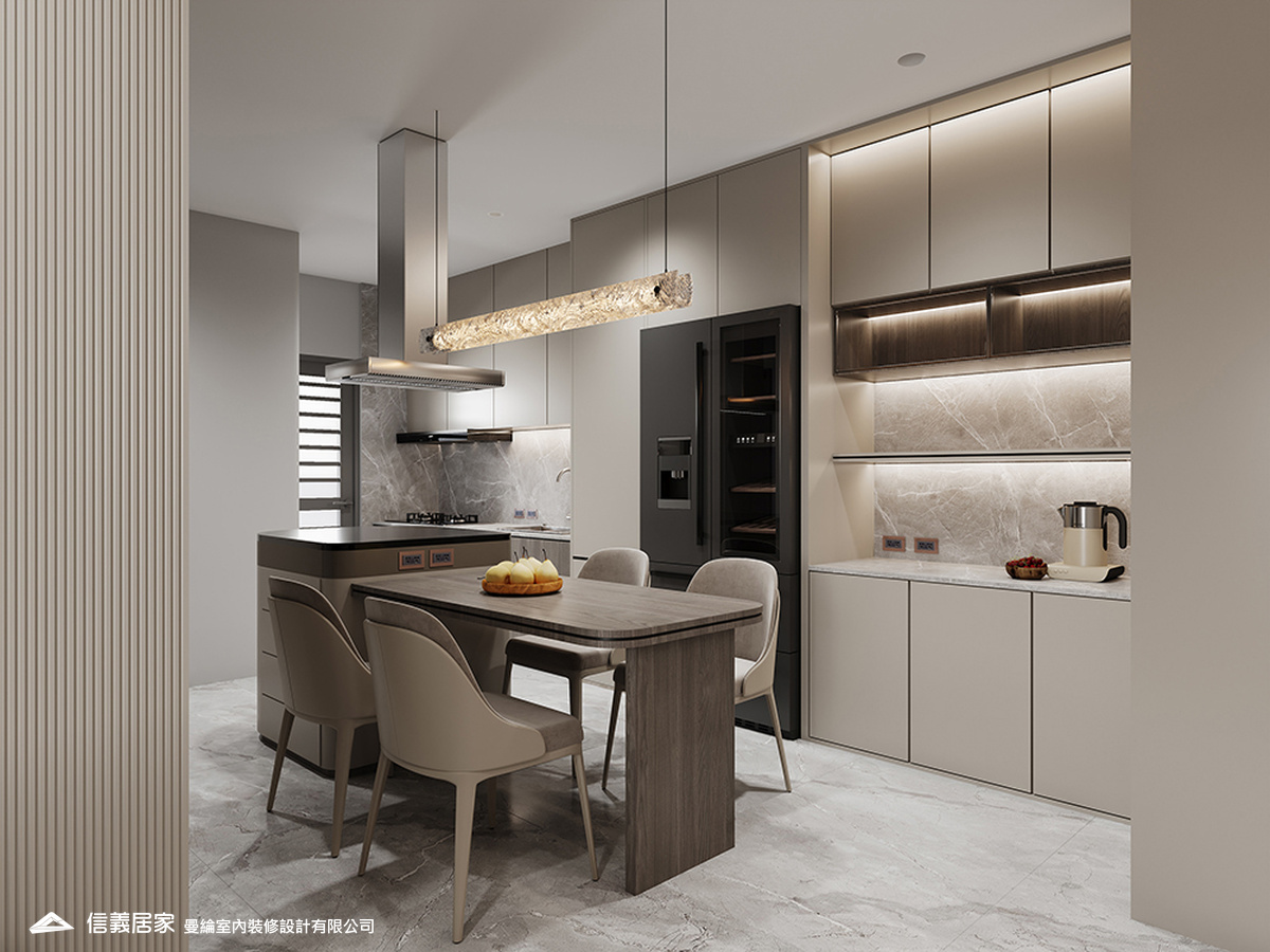 餐廳-1-退休宅 輕奢風 大板磚 訂製宅 無障礙空間