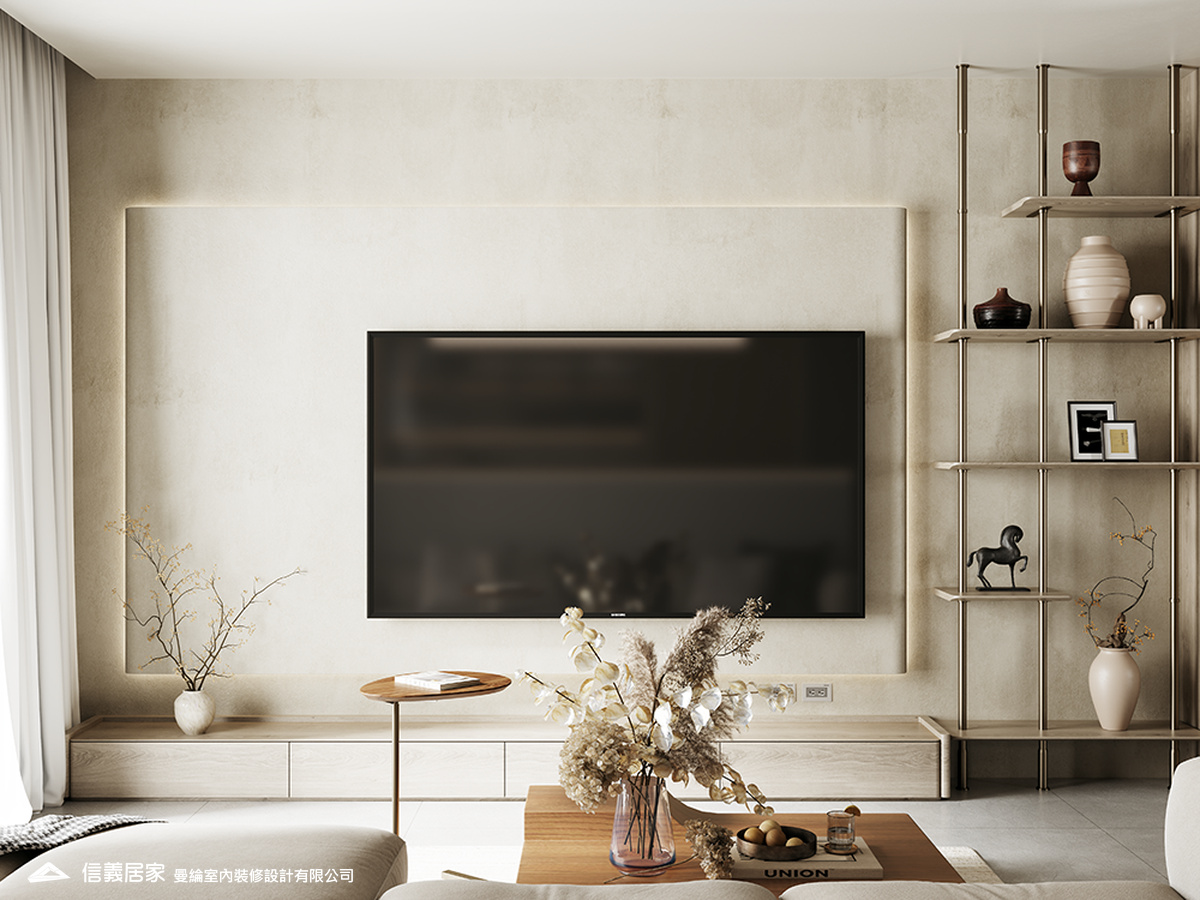 客廳-2-退休宅 輕奢風 大板磚 訂製宅 無障礙空間