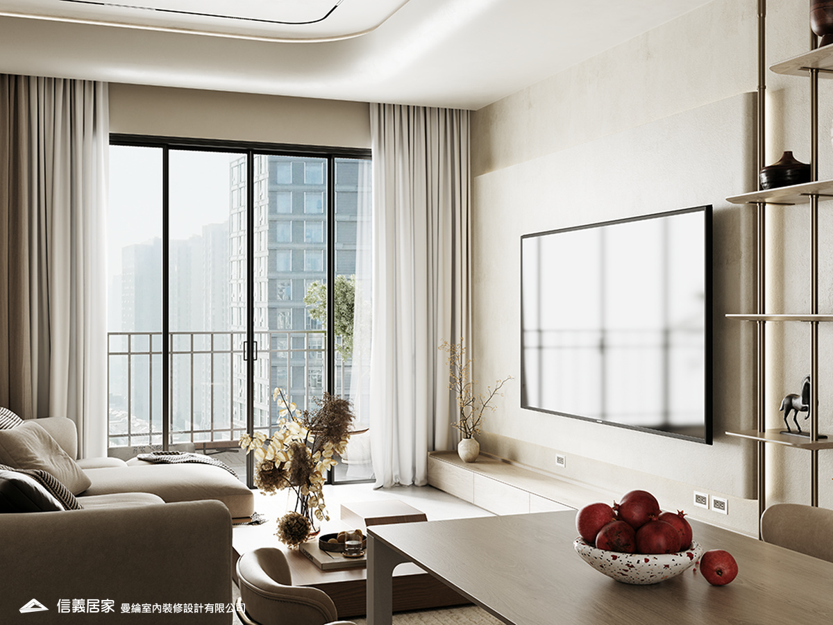 客廳-3-退休宅 輕奢風 大板磚 訂製宅 無障礙空間
