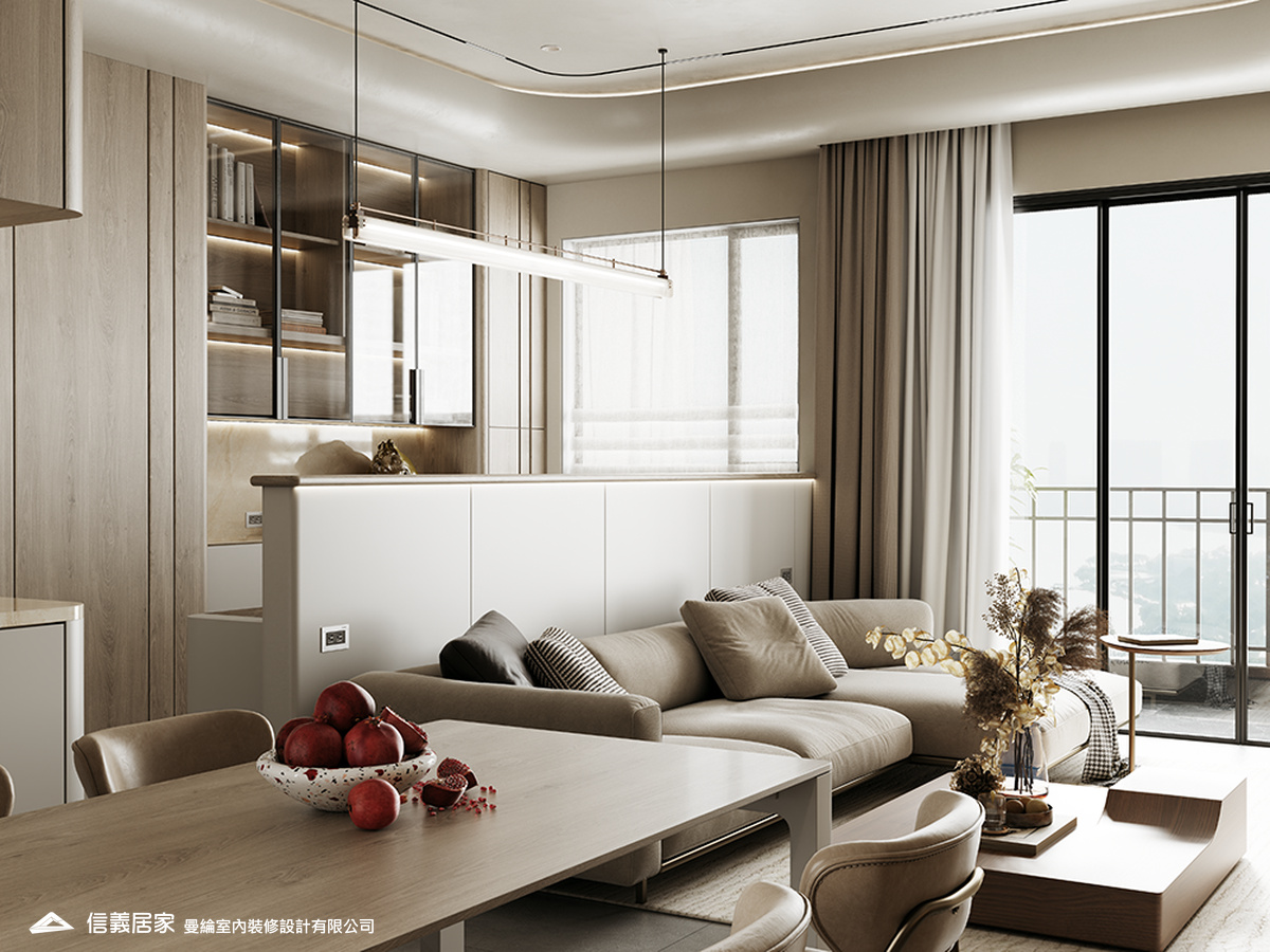 客廳-5-退休宅 輕奢風 大板磚 訂製宅 無障礙空間