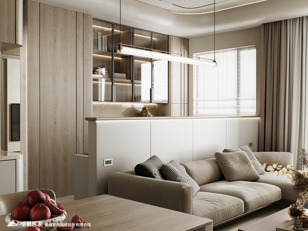 客廳-6-退休宅 輕奢風 大板磚 訂製宅 無障礙空間