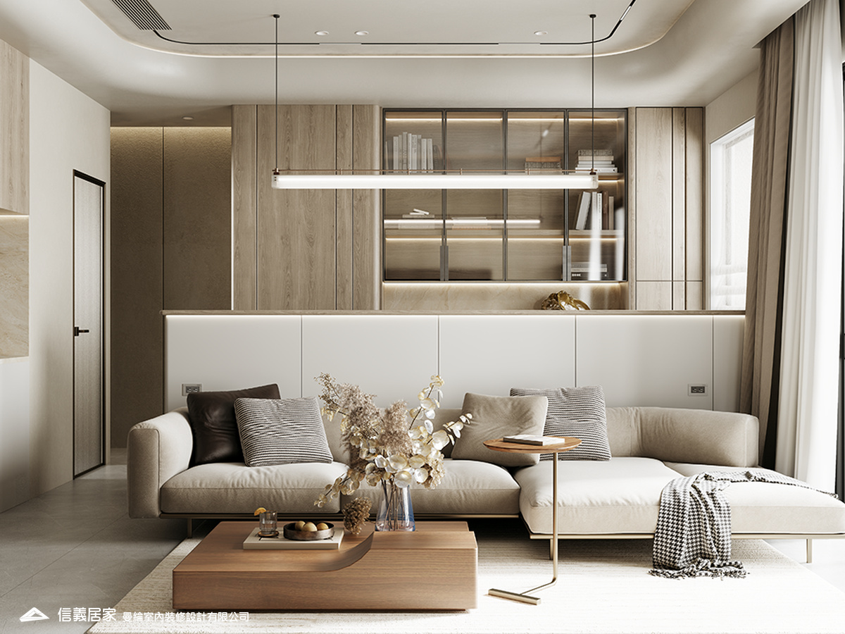 客廳-7-退休宅 輕奢風 大板磚 訂製宅 無障礙空間