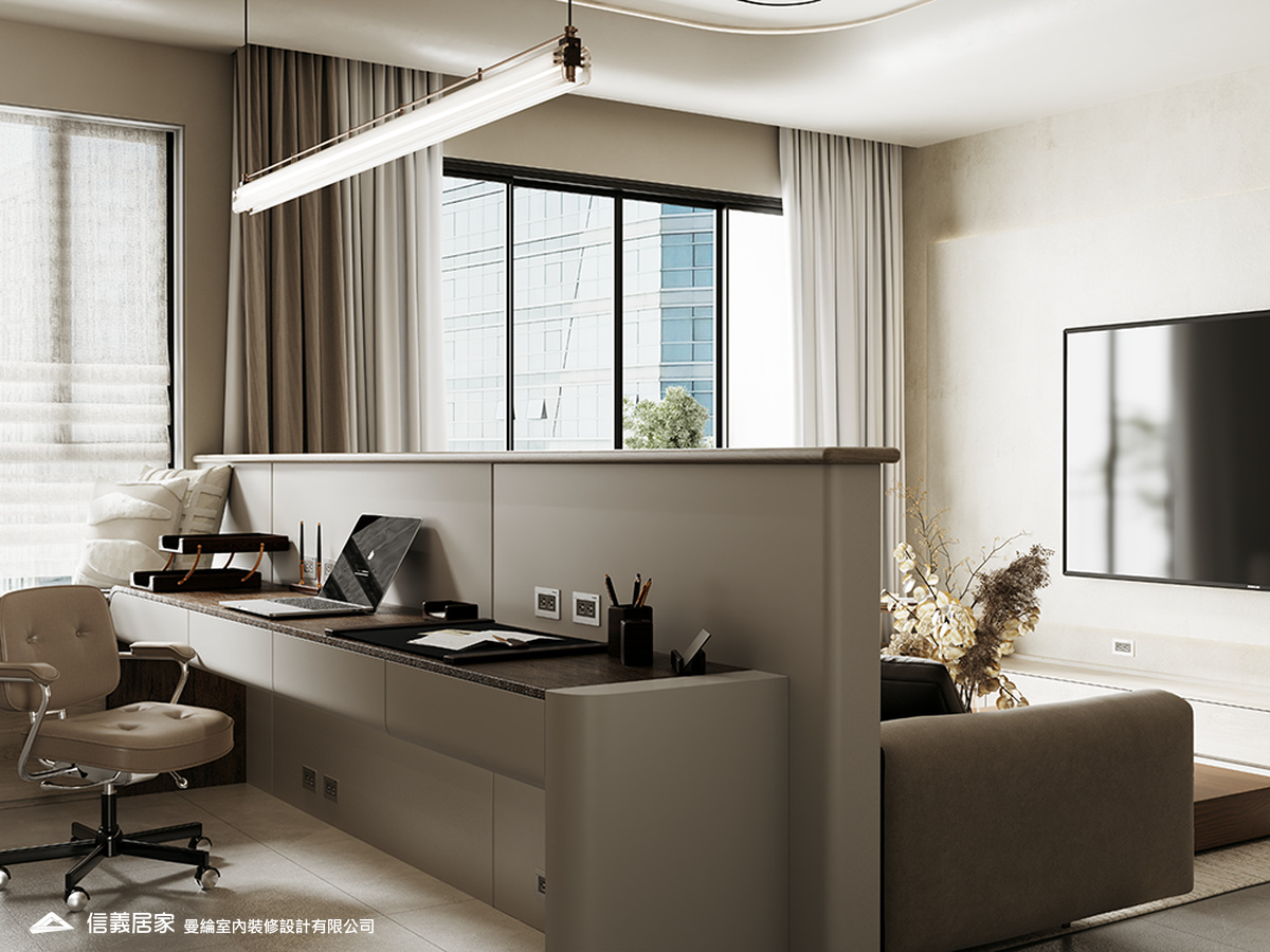 書房-1-退休宅 輕奢風 大板磚 訂製宅 無障礙空間