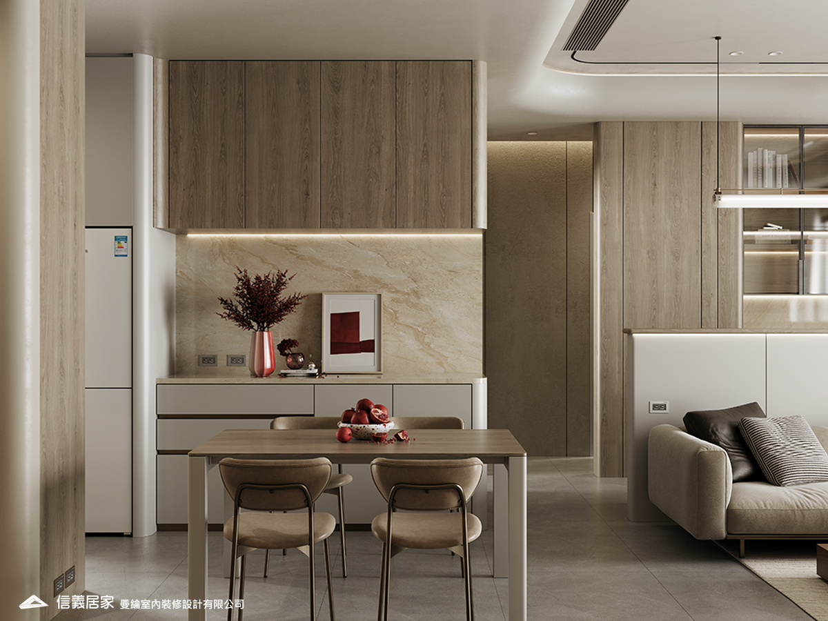 餐廳-2-退休宅 輕奢風 大板磚 訂製宅 無障礙空間