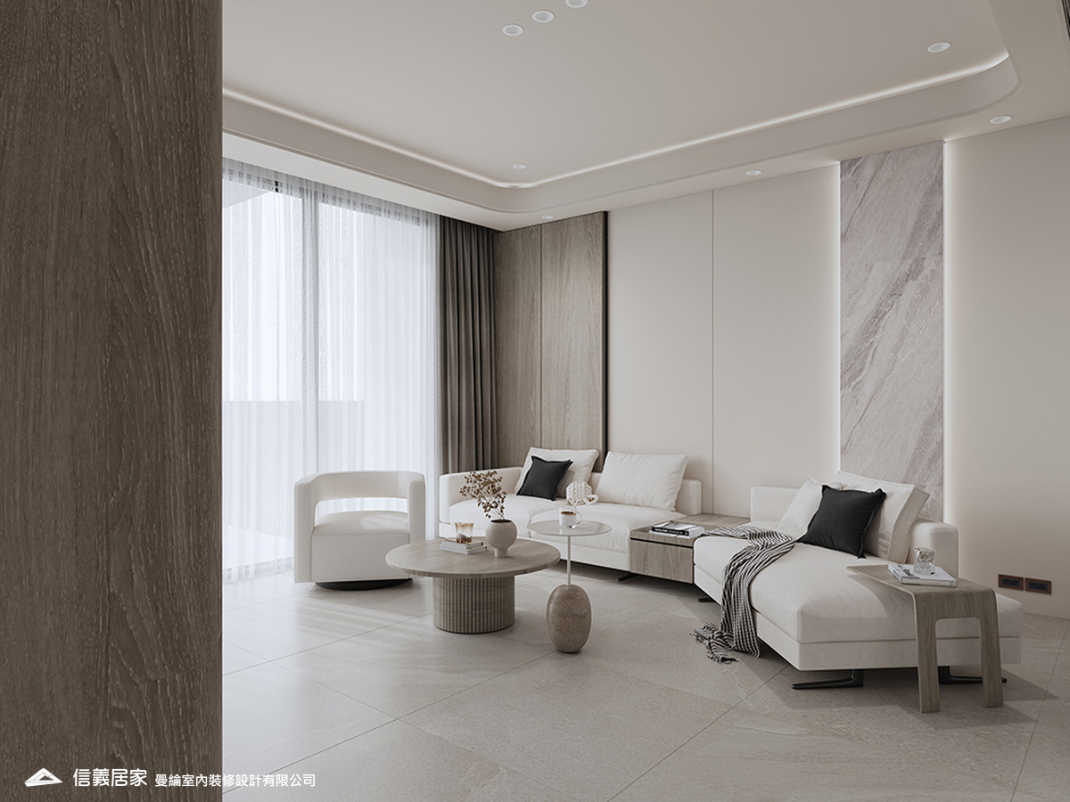 客廳-3-退休宅 輕奢風 大板磚 訂製宅 無障礙空間