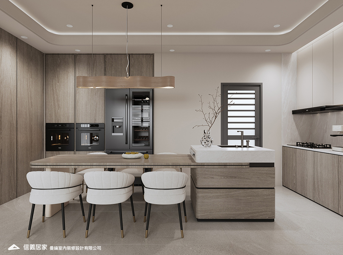 餐廳-2-退休宅 輕奢風 大板磚 訂製宅 無障礙空間