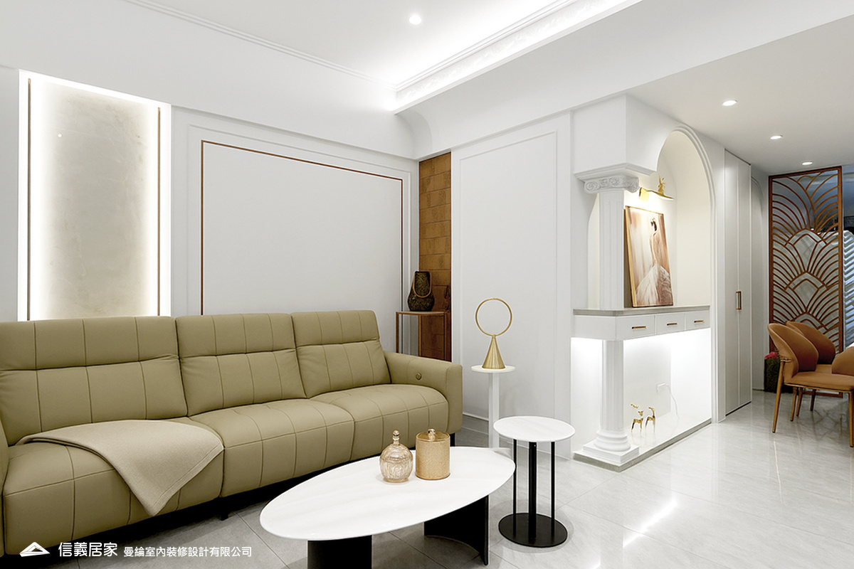 客廳-4-退休宅 輕奢風 大板磚 訂製宅 美式現代風