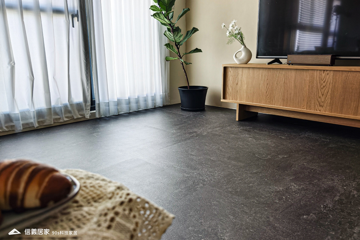 PVC塑膠地板、霧夜岩板