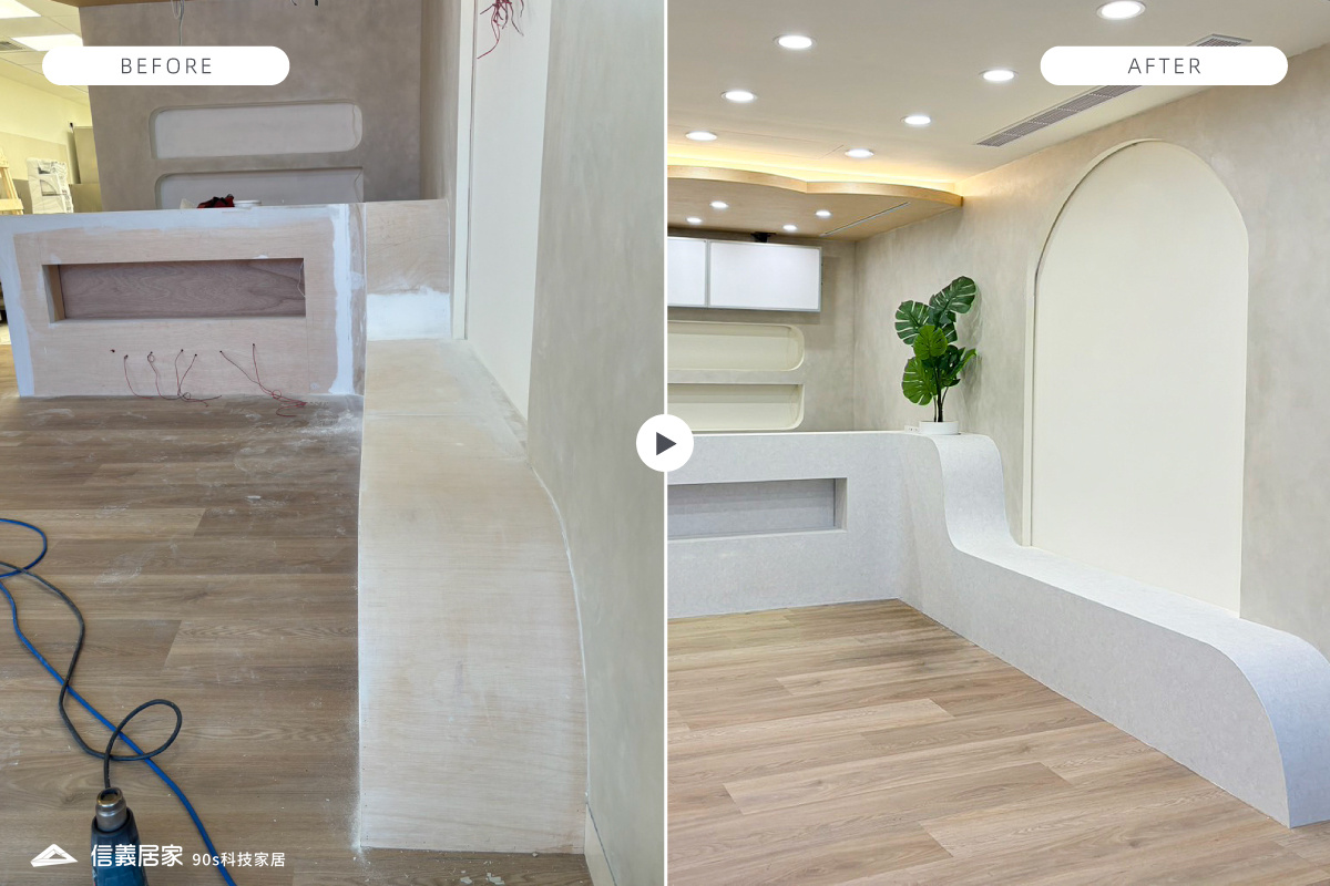 居家改色貼膜、曲面櫃檯、藝術漆