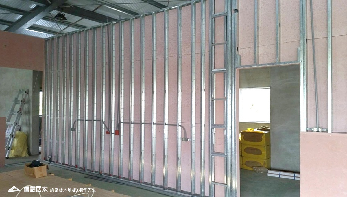 綠常綻5-輕隔間是這樣做起來，基本隔間內材施工示意。