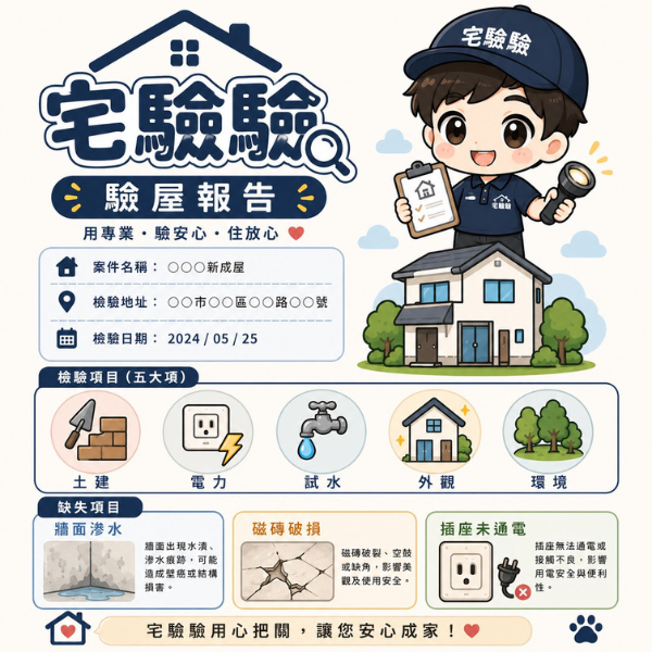 驗屋把關到位，入住前更安心。