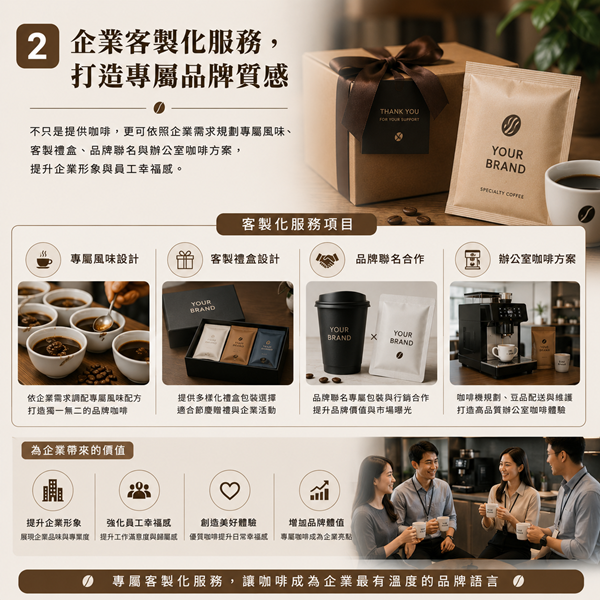 企業客製化服務，打造專屬品牌質感