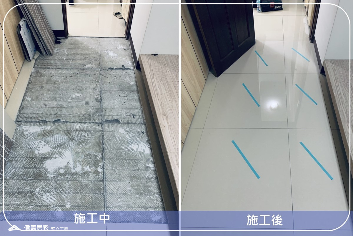 彰化-80x80CM地磚隆起灌膠修繕